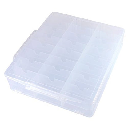 Kissbuty Universal Nail Polish Holder Organizer for 48 Bottles - Adjustable Dividers, Space Saver Clear Plastic
