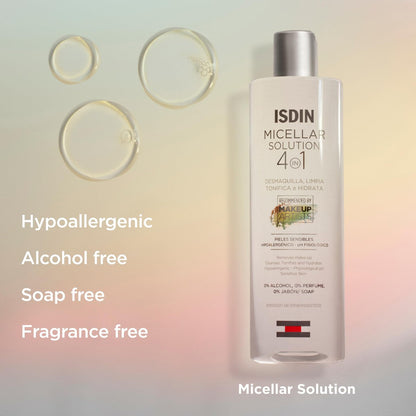 ISDIN Micellar 4-in-1 Facial Cleansing Water - Hydrating Toner & Makeup Remover for Sensitive Skin, 13.5 Fl Oz Avelisse
