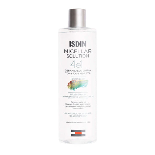 ISDIN Micellar 4-in-1 Facial Cleansing Water - Hydrating Toner & Makeup Remover for Sensitive Skin, 13.5 Fl Oz Avelisse