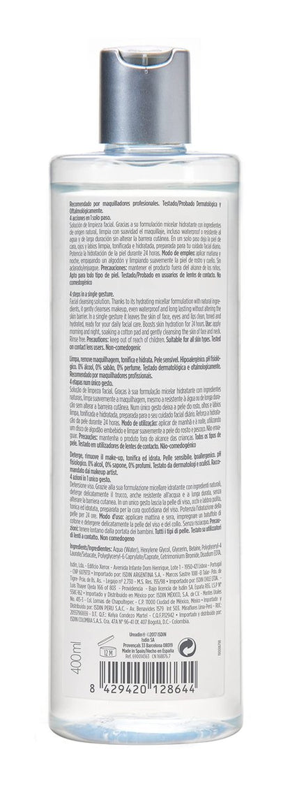 ISDIN Micellar 4-in-1 Facial Cleansing Water - Hydrating Toner & Makeup Remover for Sensitive Skin, 13.5 Fl Oz Avelisse