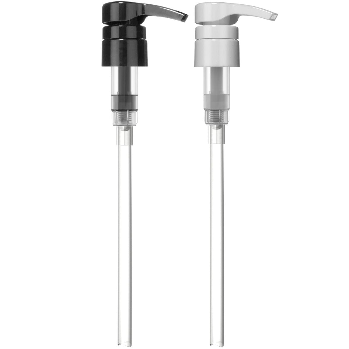 Bar5F Pump Dispensers for Shampoo, Conditioner, Lotion & Body Wash – Fits 1 Inch Bottle Necks, 1 Liter / 33.8 oz Bottles (Black & White, 2 Pack) - görsel 1