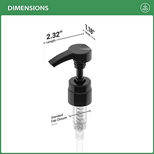 Bar5F Pump Dispensers for Shampoo, Conditioner, Lotion & Body Wash – Fits 1 Inch Bottle Necks, 1 Liter / 33.8 oz Bottles (Black & White, 2 Pack) - görsel 6