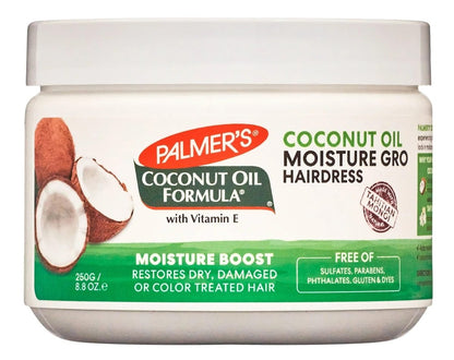 Palmer's Coconut Oil Formula Moisture Gro Hairdress, 8.8 oz (Pack of 2) - Intense Moisture & Growth for Natural Hair