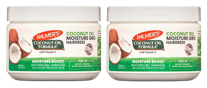 Palmer's Coconut Oil Formula Moisture Gro Hairdress, 8.8 oz (Pack of 2) - Intense Moisture & Growth for Natural Hair