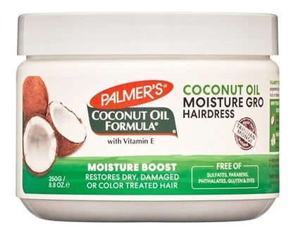 Palmer's Coconut Oil Formula Moisture Gro Hairdress, 8.8 oz (Pack of 2) - Intense Moisture & Growth for Natural Hair