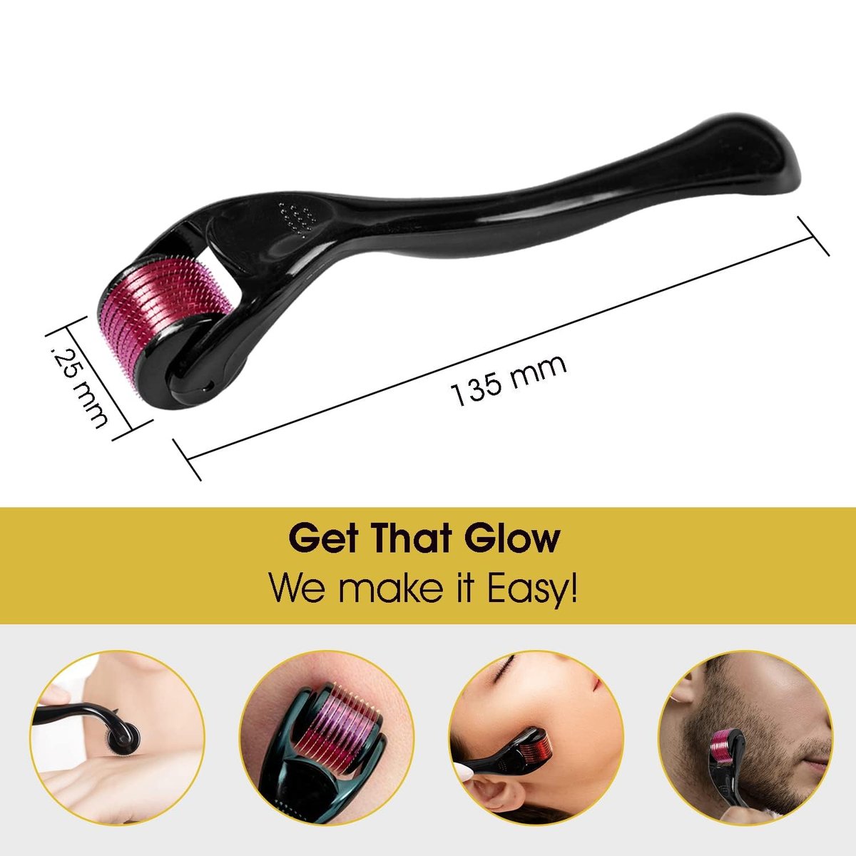 RadBizz Derma Roller and Storage Case - 0.25mm Titanium Microneedling Tool for Face - görsel 7
