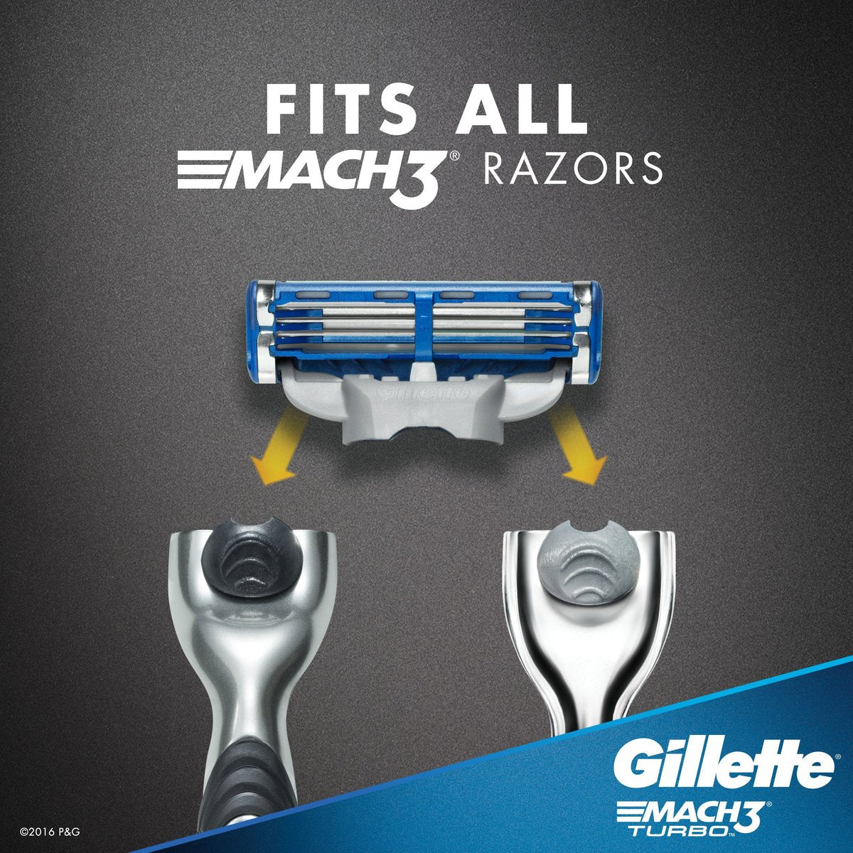 Gillette Mach3 Turbo Cartridges, 4 Count - Precision Razor Blade Refills Avelisse