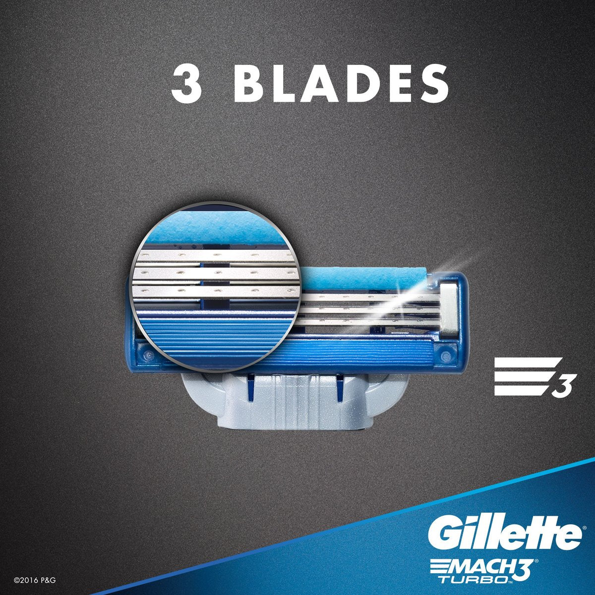 Gillette Mach3 Turbo Cartridges, 4 Count - Precision Razor Blade Refills Avelisse