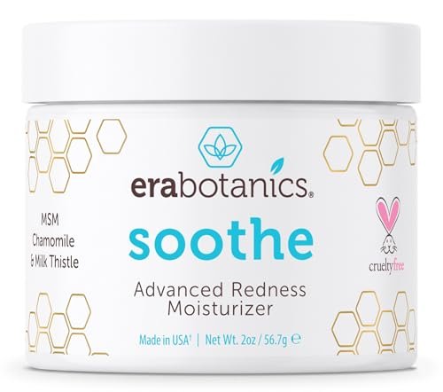 Era Organics Cream Redness Relief Moisturizer - Soothing Redness Relief for Face with Manuka Honey, MSM, Chamomile - Calming Moisturizer Made in USA Avelisse