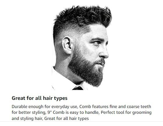 LUXXII 9-Inch Large Dressing Hair Combs - 6 Pack Multicolor Styling Essentials for Coarse and Fine Hair - görsel 9
