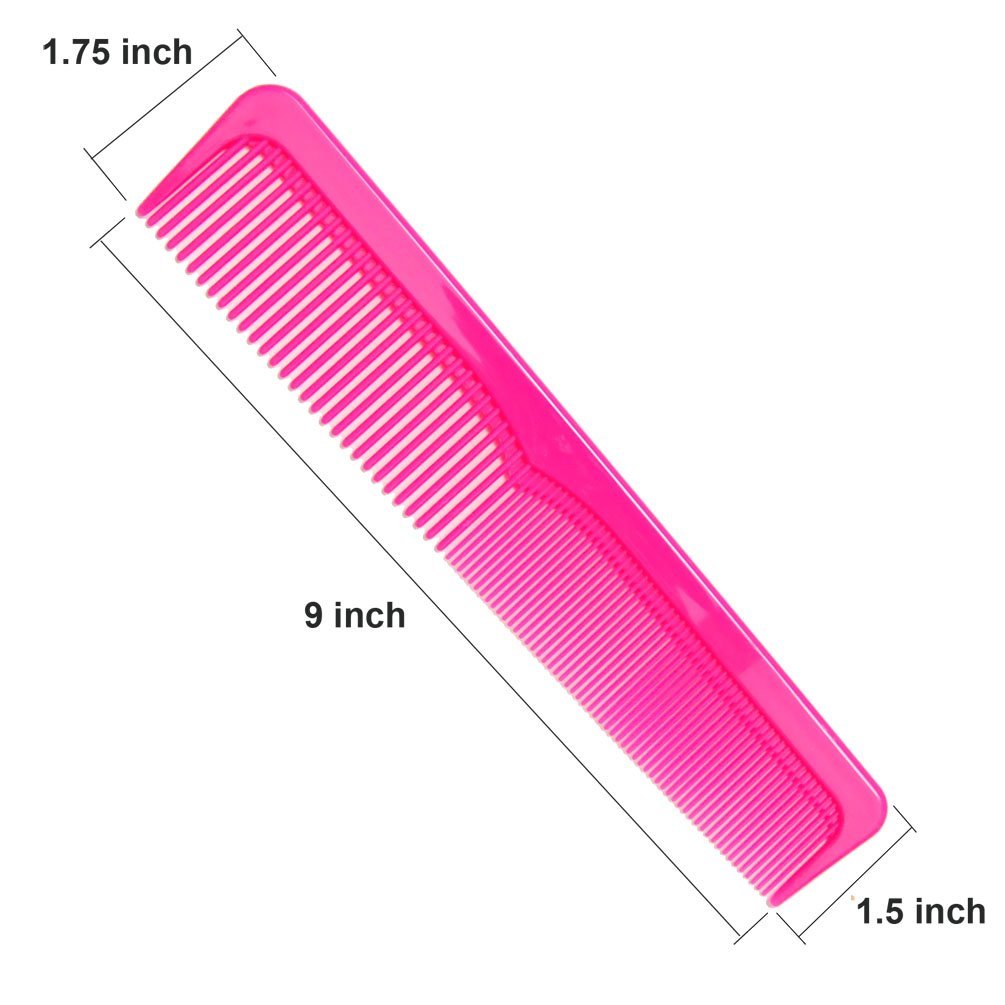 LUXXII 9-Inch Large Dressing Hair Combs - 6 Pack Multicolor Styling Essentials for Coarse and Fine Hair - görsel 3