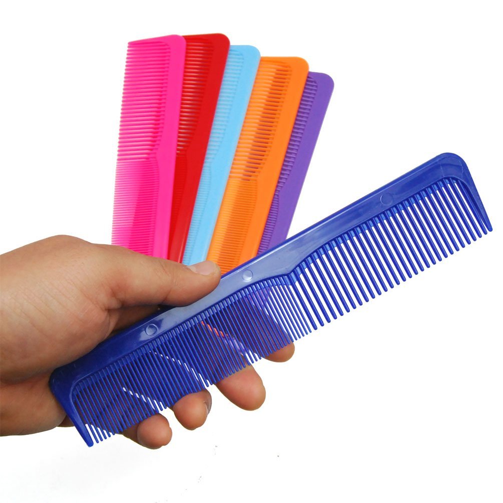 LUXXII 9-Inch Large Dressing Hair Combs - 6 Pack Multicolor Styling Essentials for Coarse and Fine Hair - görsel 5