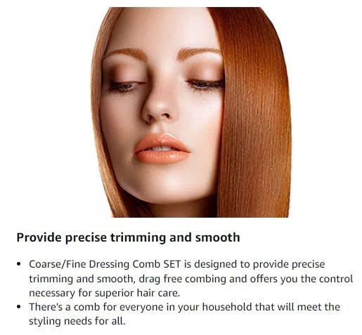 LUXXII 9-Inch Large Dressing Hair Combs - 6 Pack Multicolor Styling Essentials for Coarse and Fine Hair - görsel 8