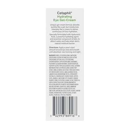 Cetaphil Hydrating Eye Gel-Cream with Hyaluronic Acid – 24-Hour Hydration, Brightens & Smooths Under Eyes, 0.5 Fl Oz, For All Skin Types Avelisse