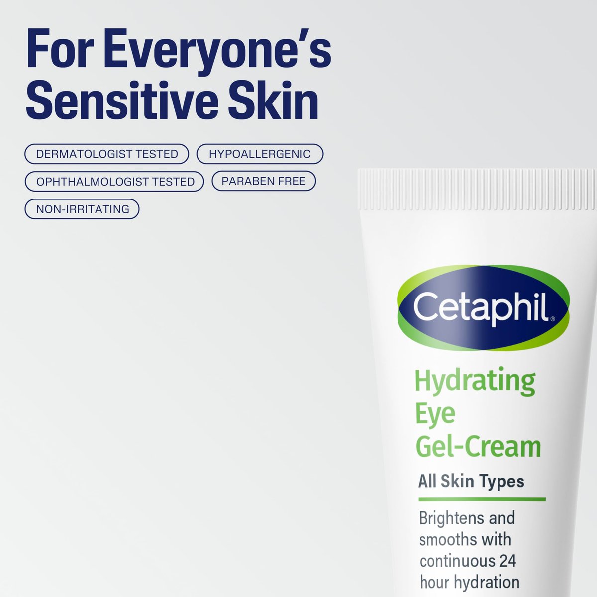 Cetaphil Hydrating Eye Gel-Cream with Hyaluronic Acid – 24-Hour Hydration, Brightens & Smooths Under Eyes, 0.5 Fl Oz, For All Skin Types Avelisse