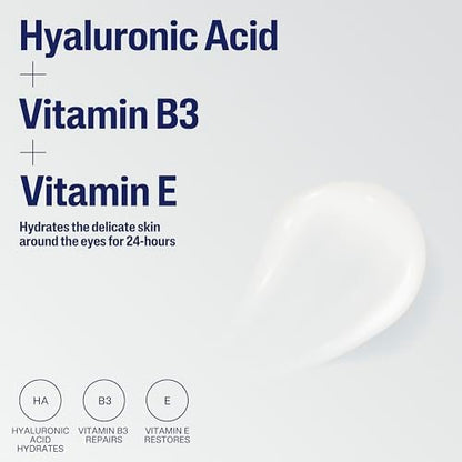 Cetaphil Hydrating Eye Gel-Cream with Hyaluronic Acid – 24-Hour Hydration, Brightens & Smooths Under Eyes, 0.5 Fl Oz, For All Skin Types Avelisse