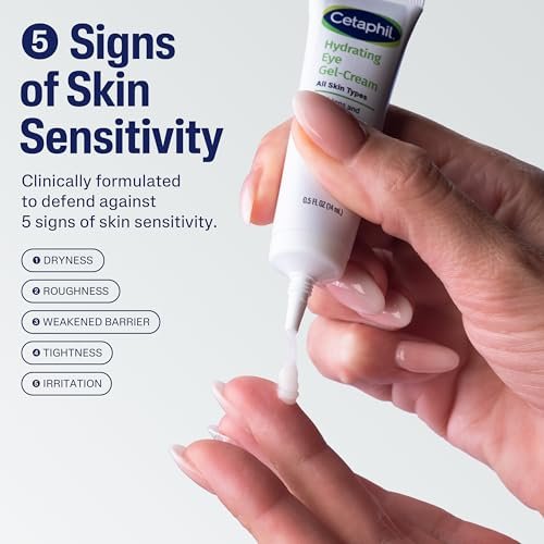 Cetaphil Hydrating Eye Gel-Cream with Hyaluronic Acid – 24-Hour Hydration, Brightens & Smooths Under Eyes, 0.5 Fl Oz, For All Skin Types Avelisse