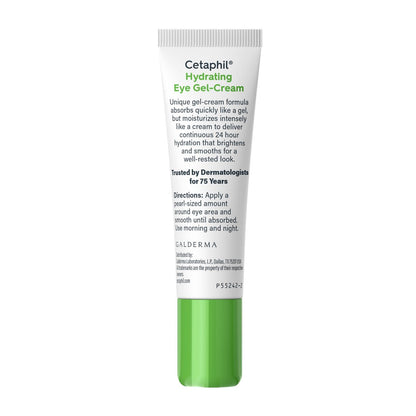 Cetaphil Hydrating Eye Gel-Cream with Hyaluronic Acid – 24-Hour Hydration, Brightens & Smooths Under Eyes, 0.5 Fl Oz, For All Skin Types Avelisse