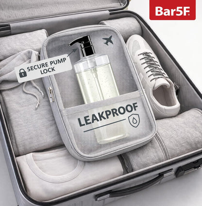 Bar5F Empty Shampoo Bottles with Pumps (2-Pack 32oz/1 Liter/Large) BPA-Free PETE1 Plastic Bottle Crystal-Clear Avelisse