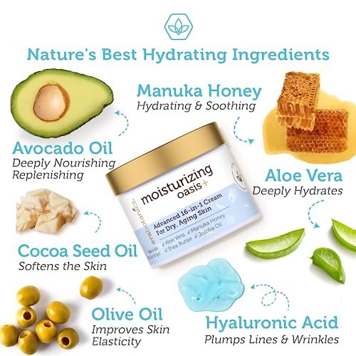 Era Organics Advanced Face Moisturizer for Dry Skin - Nourishing 16-in-1 Night Cream - Extra Hydrating for Women and Men, 2 oz Avelisse