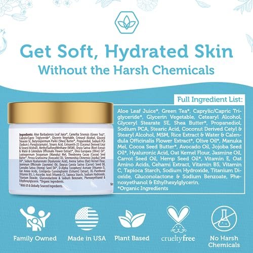 Era Organics Advanced Face Moisturizer for Dry Skin - Nourishing 16-in-1 Night Cream - Extra Hydrating for Women and Men, 2 oz Avelisse