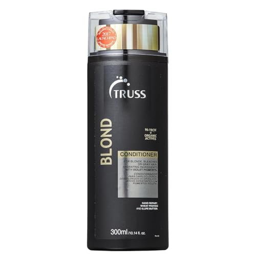 TRUSS Blond Conditioner - Violet Purple Conditioner for Blonde, Bleached & Gray Hair - Color Protection, Hydrating, Restores Elasticity, Neutralizes Brassiness, Yellow, & Orange Tones (10.14 oz) Avelisse