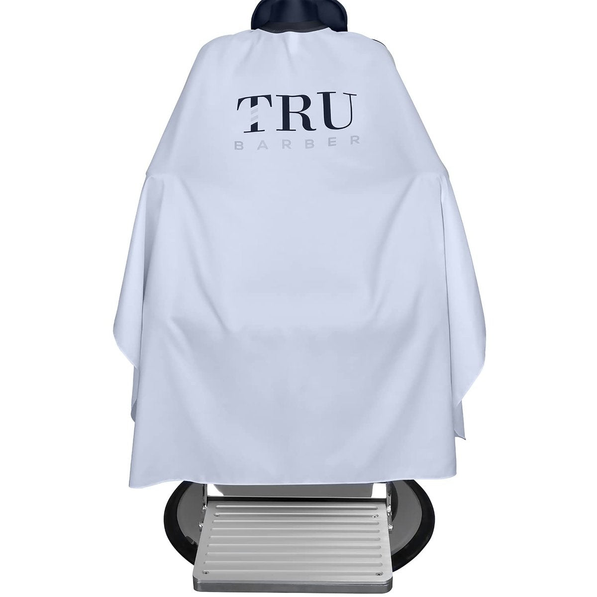 TRU BARBER Hair Salon Cutting Cape – Lightweight Waterproof Professional Barber Cape with Snap Closure, 50" x 58", White Avelisse
