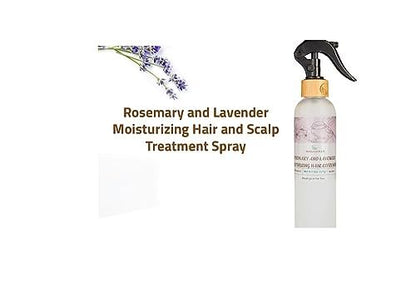 Natural V.I.P. Rosemary and Lavender Moisturizing Hair and Scalp Hair Growth and Hair Loss Treatment Spray with Glycerine, 8 Fl Oz