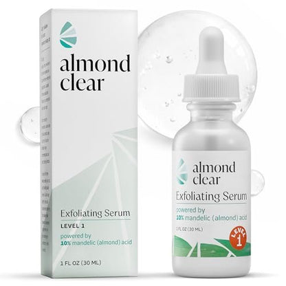Almond Clear Face & Body Clearing Serum Level 1 – Mandelic Acid for Acne, Folliculitis, Ingrown Hairs, Dark Spots – 1 fl oz Avelisse