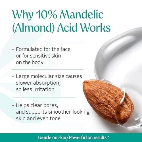 Almond Clear Face & Body Clearing Serum Level 1 – Mandelic Acid for Acne, Folliculitis, Ingrown Hairs, Dark Spots – 1 fl oz Avelisse