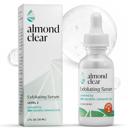 Almond Clear Face & Body Clearing Serum Level 1 – Mandelic Acid for Acne, Folliculitis, Ingrown Hairs, Dark Spots – 1 fl oz Avelisse