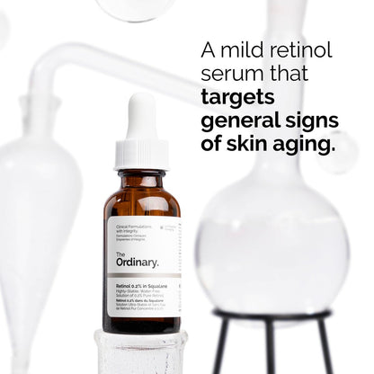 The Ordinary Retinol 0.2% in Squalane - Gentle Anti-Aging Face Serum, 1 fl oz