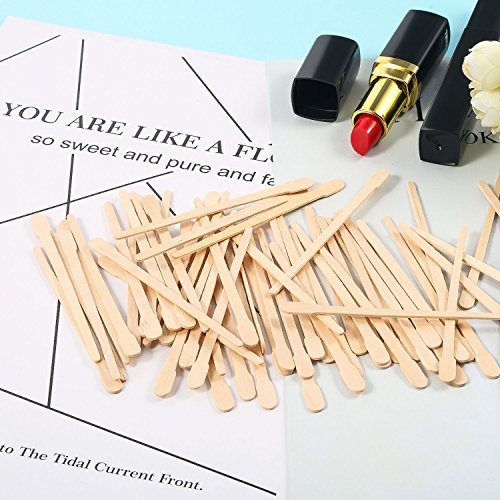 Bememo 500 Pcs Wooden Waxing Applicator Sticks - Disposable Eyebrow, Lip, Nose & Body Wax Spatulas for Hair Removal - görsel 10