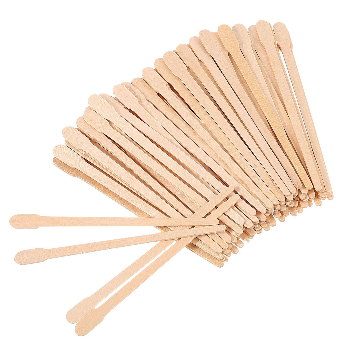Bememo 500 Pcs Wooden Waxing Applicator Sticks - Disposable Eyebrow, Lip, Nose & Body Wax Spatulas for Hair Removal - görsel 5