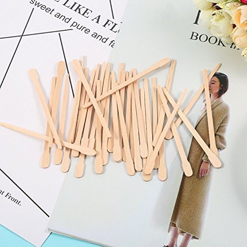 Bememo 500 Pcs Wooden Waxing Applicator Sticks - Disposable Eyebrow, Lip, Nose & Body Wax Spatulas for Hair Removal - görsel 8