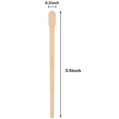 Bememo 500 Pcs Wooden Waxing Applicator Sticks - Disposable Eyebrow, Lip, Nose & Body Wax Spatulas for Hair Removal