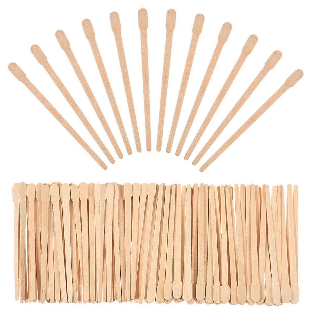 Bememo 500 Pcs Wooden Waxing Applicator Sticks - Disposable Eyebrow, Lip, Nose & Body Wax Spatulas for Hair Removal - görsel 1