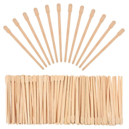 Bememo 500 Pcs Wooden Waxing Applicator Sticks - Disposable Eyebrow, Lip, Nose & Body Wax Spatulas for Hair Removal