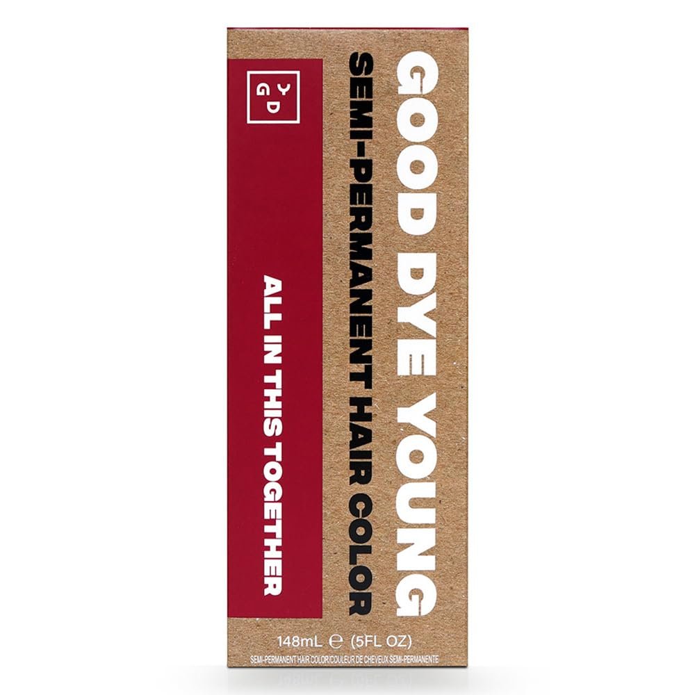 Good Dye Young Semi-Permanent Hair Color - All In This Together - Vegan & Cruelty-Free Red Hair Dye (5 oz) Avelisse