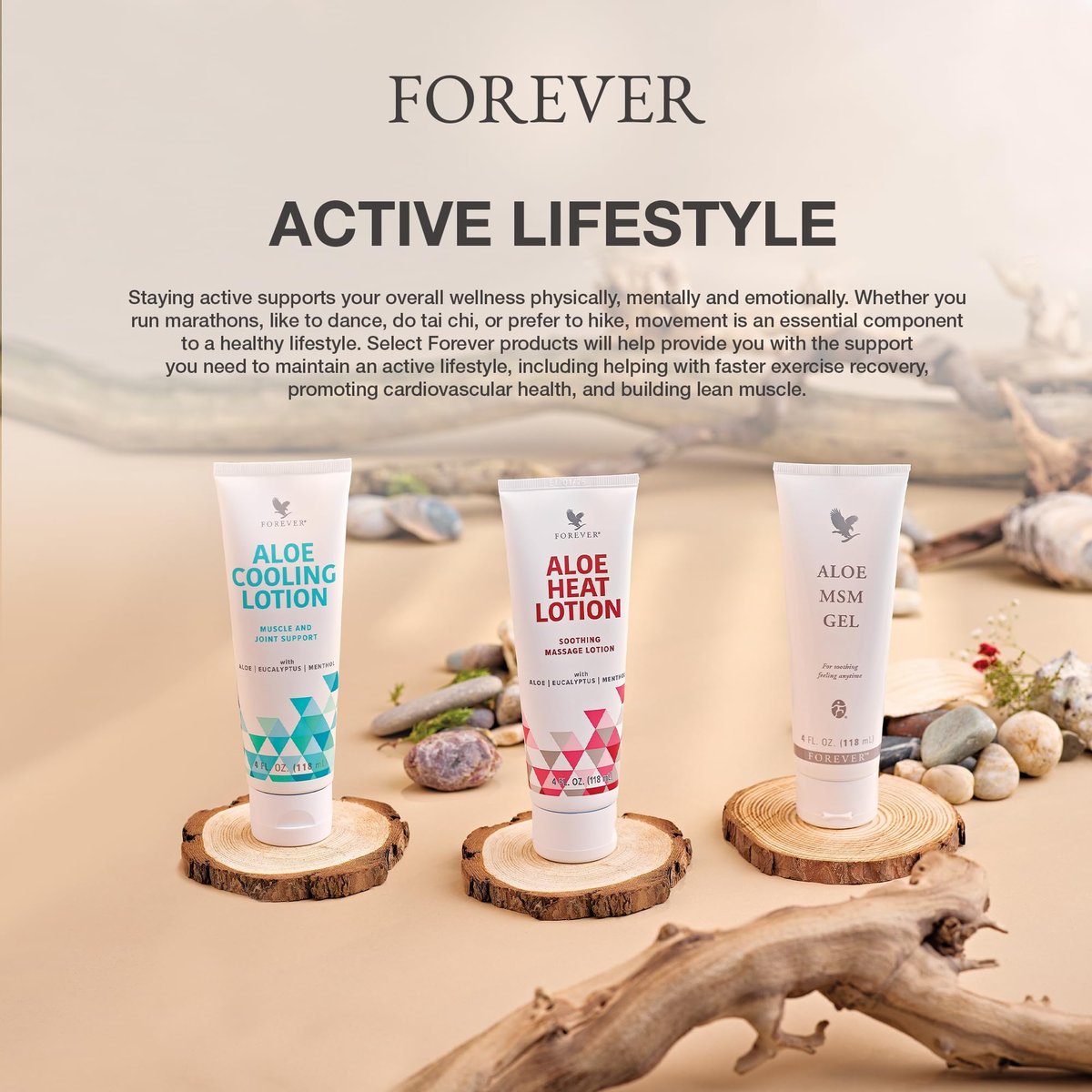 Forever Living Aloe Heat Lotion with Menthol and Eucalyptus – 4 fl oz Avelisse