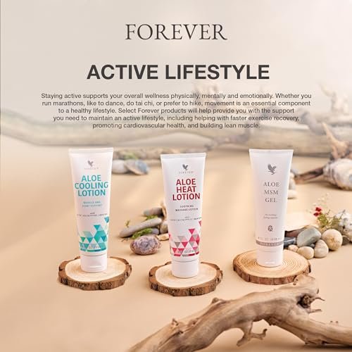 Forever Living Aloe Heat Lotion with Menthol and Eucalyptus – 4 fl oz Avelisse