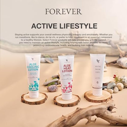 Forever Living Aloe Heat Lotion with Menthol and Eucalyptus – 4 fl oz Avelisse
