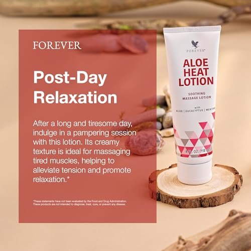 Forever Living Aloe Heat Lotion with Menthol and Eucalyptus – 4 fl oz Avelisse