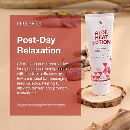 Forever Living Aloe Heat Lotion with Menthol and Eucalyptus – 4 fl oz Avelisse