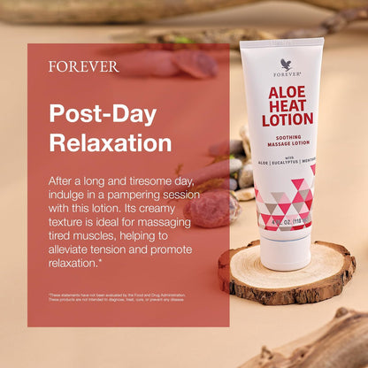 Forever Living Aloe Heat Lotion with Menthol and Eucalyptus – 4 fl oz Avelisse