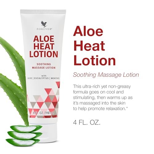 Forever Living Aloe Heat Lotion with Menthol and Eucalyptus – 4 fl oz Avelisse