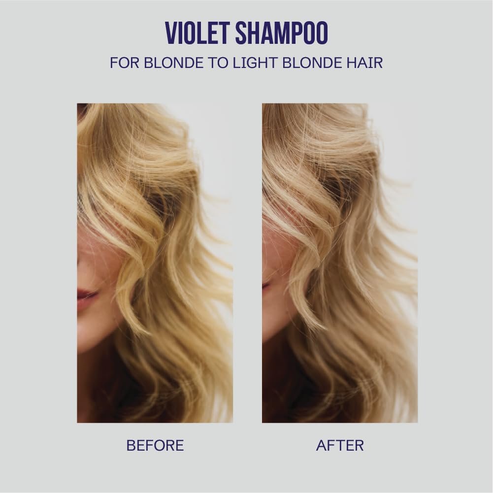 Oligo Professionnel Blacklight Violet Shampoo - Sulfate-Free Purple Shampoo for Blondes, Eliminate Yellow Tones, Hydrating Formula with Argan Oil, 8.5 oz Avelisse