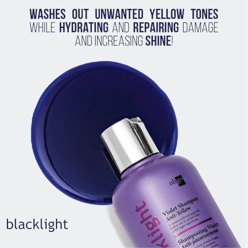 Oligo Professionnel Blacklight Violet Shampoo - Sulfate-Free Purple Shampoo for Blondes, Eliminate Yellow Tones, Hydrating Formula with Argan Oil, 8.5 oz Avelisse