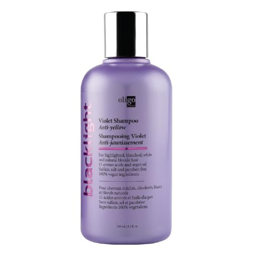 Oligo Professionnel Blacklight Violet Shampoo - Sulfate-Free Purple Shampoo for Blondes, Eliminate Yellow Tones, Hydrating Formula with Argan Oil, 8.5 oz Avelisse
