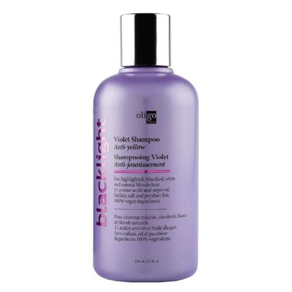 Oligo Professionnel Blacklight Violet Shampoo - Sulfate-Free Purple Shampoo for Blondes, Eliminate Yellow Tones, Hydrating Formula with Argan Oil, 8.5 oz Avelisse